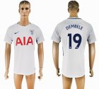 2017-2018 Tottenham Hotspur #19 DEMBELE Thailand version white soccer jersey home