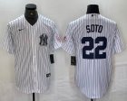 Nike New York Yankees #22 Juan Soto white MLB baseball Jersey Joint name -BD 03