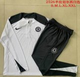 2025-2026 Chelsea Club white black soccer uniforms with Long Trousers B2576