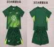 2025-2026 Wolfsburg club green kid soccer jerseys home