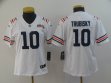 Women Nike Chicago Bears #10 Mitchell Trubisky white Color Rush Limited Jersey-100th patch