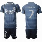 2025-2026 Real Madrid club #7 Ronaldo blue soccer jerseys away