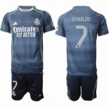 2025-2026 Real Madrid club #7 Ronaldo blue soccer jerseys away