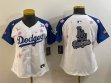 Women 2025 Nike Los Angeles Dodgers blank white blue fashion majestic baseball jerseys Sakura plate 03