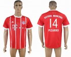 2017-2018 Bayern Munich Thailand version #14 PIZARRO red soccer uniforms home