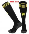 2025-2026 Manchester United Club black kid soccer socks second away