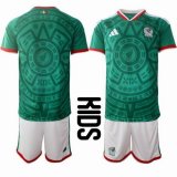 2026 World Cup Mexico team green white kid soccer jerseys home