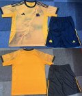 2025-2026 Roma club yellow blue soccer jerseys away