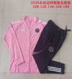 2025-2026 Fc Miami Club pink black kid Soccer jackets with Long Trousers E2536