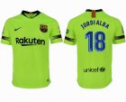 2018-2019 Barcelona thailand version green #18 JORDIALBA soccer jersey away