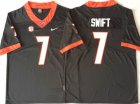 Georgia Bulldogs #7 Swift black College Football Color Rush Limited Jersey