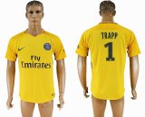2017-2018 Juventus FC #1 TRAPP thailand version Yellow soccer jersey away