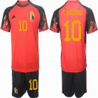 2022 World cup Belgium #10 E.HAZARD red soccer uniforms home