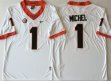 Georgia Bulldogs #1 Sony Michel white College Football Color Rush Limited Jersey