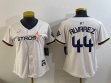 Youth Houston Astros #44 Yordan Alvarez beige majestic baseball jerseys Joint name -BD 01