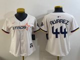 Youth Houston Astros #44 Yordan Alvarez beige majestic baseball jerseys Joint name -BD 01