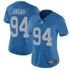 Women Detroit Lions #94 Ziggy Ansah Nike blue Color Rush Limited Jersey