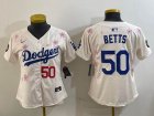 Women 2025 Nike Los Angeles beige fashion majestic baseball jerseys Sakura plate