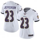 Women Baltimore Ravens #23 Jefferson Nike white Color Rush Limited Jersey