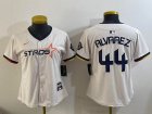 Youth Houston Astros #44 Yordan Alvarez beige majestic baseball jerseys Joint name -BD 01