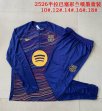 2025-2026 Barcelona club blue kid Soccer uniforms with Long Trousers E25174