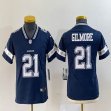 Women Dallas Cowboys #21 Gilmore blue Nike Color Rush Limited Jersey