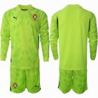 2025-20256 Portugal Fluorescent green goalkeeper long sleeves soccer jerseys