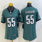 Women nike Philadelphia Eagles #55 Brandon Graham green Color Rush Limited Jersey