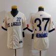 Youth Los Angeles Dodgers #37 Enrique Hernandez Nike Cream 2024 City Connect Limited Player Jersey