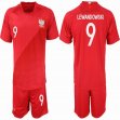 2021 Poland Team red #9 LEWANDOWSKI soccer jersey away