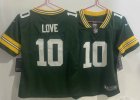 Women Packers #10 Jordan Love Nike green Color Rush Limited Jersey-LT