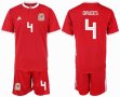 2018-2019 Welsh team #4 DAVIES red soccer jersey home