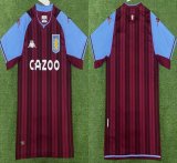 2021-2022 Aston Villa club thailand version red skyblue soccer jersey home