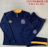 2025-2026 Santos club blue soccer uniforms with Long Trousers B25101