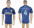 2017-2018 LA Galaxy club GONZALEZ #4 thailand version blue soccer jerseys away