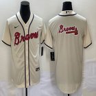 Nike Atlanta Braves blank beige majestic baseball MLB Jerseys