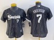 Women Nike Chicago White Sox #7 Tim Anderson black Majestic baseball jerseys city version-BD