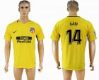 2017-2018 Atletico Madrid #14 GABI thailand version yellow soccer jersey away