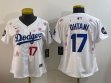 Women 2025 Nike Los Angeles Dodgers #17 Shohei Ohtani white fashion majestic baseball jerseys Sakura plate