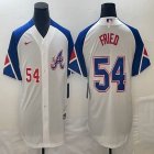 Nike Anaheim Angels #54 Max Fried white blue majestic baseball city version 02
