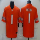 Nike BChicago Bears #1 Justin Fields orange Color Rush Limited Jersey-BD
