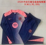 2025-2026 Barcelona club blue pink soccer uniforms with Long Trousers B25105