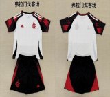 2025-2026 Flamenco club white black kid soccer jerseys away