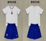2025-2026 Lyon Commemorative Edition white blue kid soccer jerseys
