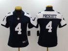 Women Nike Dallas Cowboys #4 Dak Prescott blue Color Rush Limited Jersey