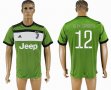 2017-23018 Juventus club #12 ALEX SANDRO thailand version green soccer jerseys away