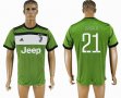 2017-23018 Juventus club #21 DYBALA thailand version green soccer jerseys away