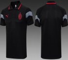 2023-2024 AC Milan Club black polo soccer shirts C1007