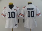 Women Nike Chicago Bears #10 Mitchell Trubisky white Color Rush Limited Jersey-100th patch