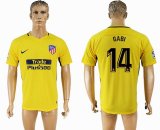 2017-2018 Atletico Madrid #14 GABI thailand version yellow soccer jersey away